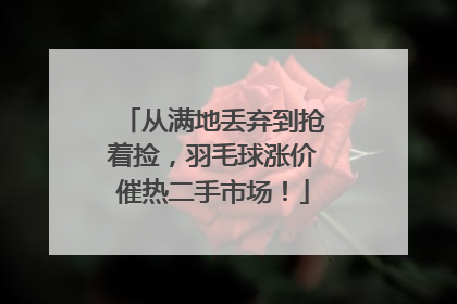 从满地丢弃到抢着捡，羽毛球涨价催热二手市场！