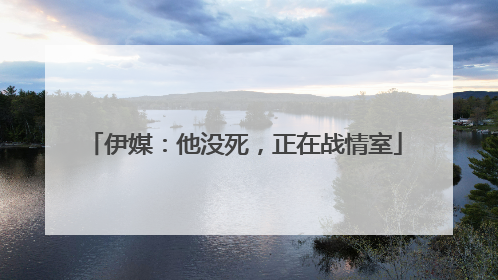 伊媒：他没死，正在战情室