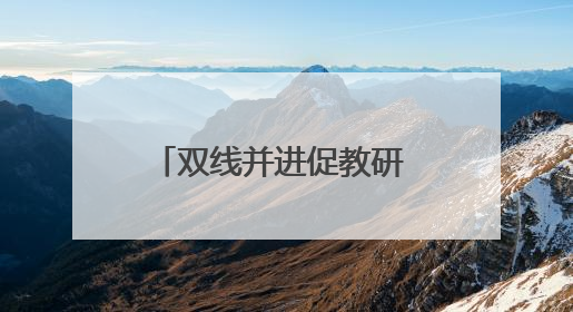 双线并进促教研 心理信息共提升