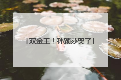 双金王！孙颖莎哭了