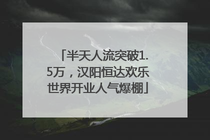 半天人流突破1.5万，汉阳恒达欢乐世界开业人气爆棚