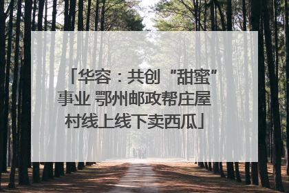 华容：共创“甜蜜”事业 鄂州邮政帮庄屋村线上线下卖西瓜