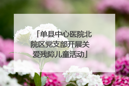 单县中心医院北院区党支部开展关爱残障儿童活动