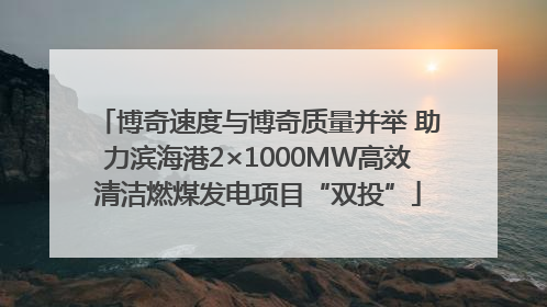 博奇速度与博奇质量并举 助力滨海港2×1000MW高效清洁燃煤发电项目“双投”