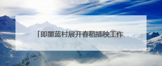 即墨蓝村展开春稻插秧工作 千亩盐碱地变“江南水乡”