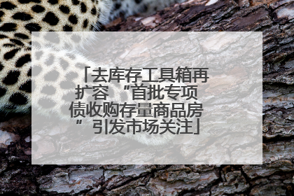 去库存工具箱再扩容 “首批专项债收购存量商品房”引发市场关注