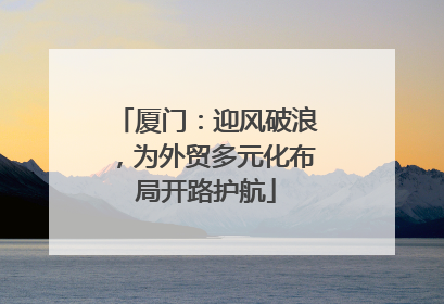 厦门：迎风破浪，为外贸多元化布局开路护航