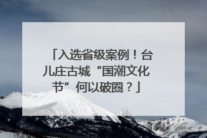 入选省级案例！台儿庄古城“国潮文化节”何以破圈？