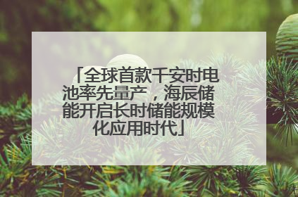 全球首款千安时电池率先量产，海辰储能开启长时储能规模化应用时代