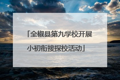 全椒县第九学校开展小初衔接探校活动