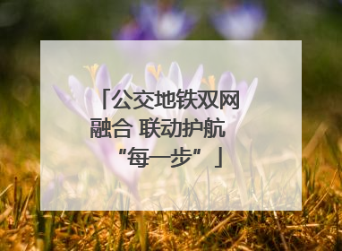 公交地铁双网融合 联动护航“每一步”