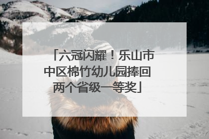 六冠闪耀！乐山市中区棉竹幼儿园捧回两个省级一等奖