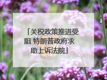关税政策推进受阻 特朗普政府求助上诉法院