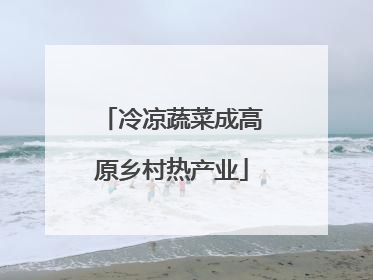 冷凉蔬菜成高原乡村热产业