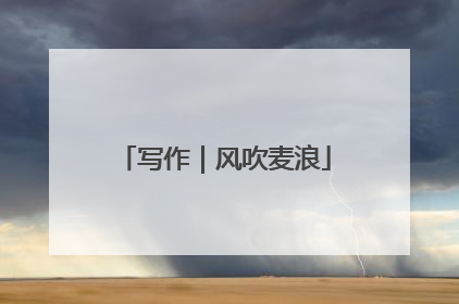 写作｜风吹麦浪
