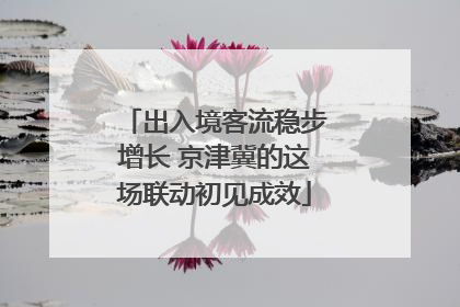 出入境客流稳步增长 京津冀的这场联动初见成效