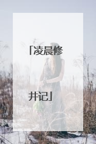 凌晨修井记