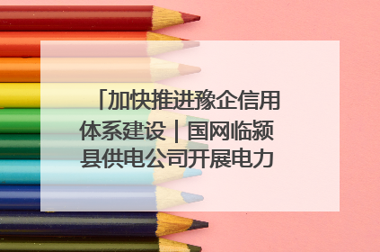 加快推进豫企信用体系建设｜国网临颍县供电公司开展电力行业信用企业现场咨询访谈工作