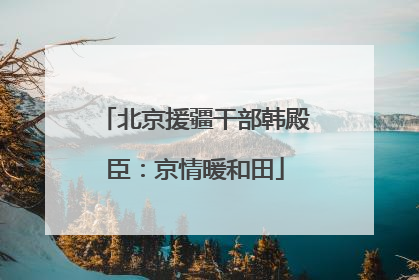 北京援疆干部韩殿臣：京情暖和田
