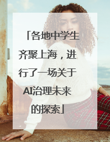 各地中学生齐聚上海，进行了一场关于AI治理未来的探索