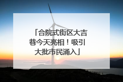 合院式街区大吉巷今天亮相！吸引大批市民涌入