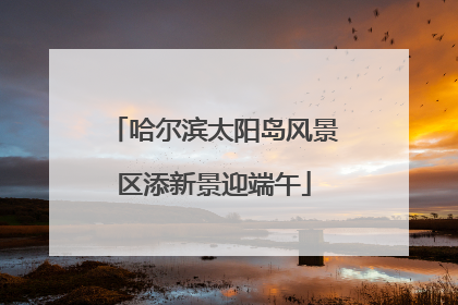 哈尔滨太阳岛风景区添新景迎端午