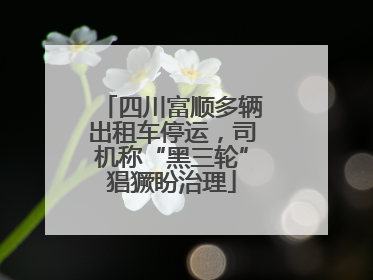 四川富顺多辆出租车停运，司机称“黑三轮”猖獗盼治理