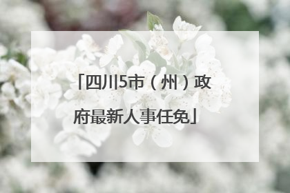 四川5市（州）政府最新人事任免