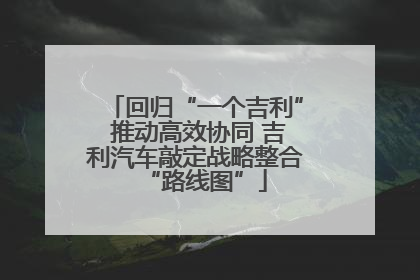 回归“一个吉利” 推动高效协同 吉利汽车敲定战略整合“路线图”