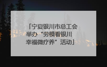 宁夏银川市总工会举办“劳模看银川 幸福微疗养”活动