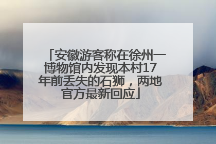 安徽游客称在徐州一博物馆内发现本村17年前丢失的石狮，两地官方最新回应