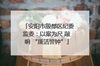 安阳市殷都区纪委监委：以案为尺 敲响 “廉洁警钟”