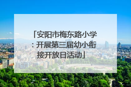 安阳市梅东路小学：开展第三届幼小衔接开放日活动