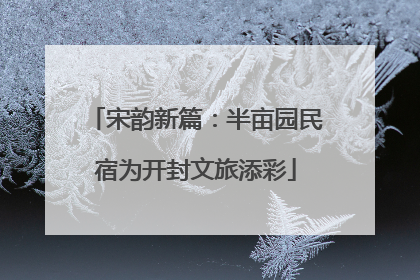 宋韵新篇：半亩园民宿为开封文旅添彩