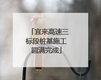 宜来高速三标段桩基施工圆满完成