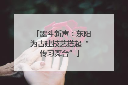墨斗新声：东阳为古建技艺搭起“传习舞台”