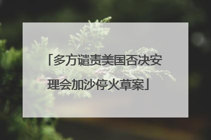 多方谴责美国否决安理会加沙停火草案
