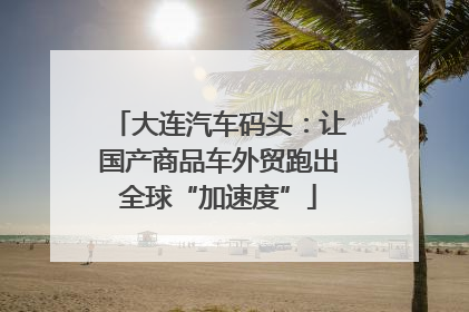大连汽车码头：让国产商品车外贸跑出全球“加速度”