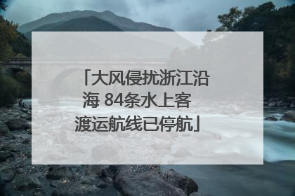 大风侵扰浙江沿海 84条水上客渡运航线已停航