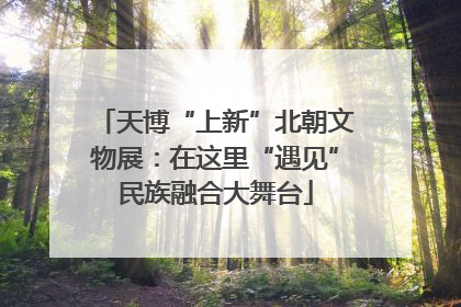 天博“上新”北朝文物展：在这里“遇见”民族融合大舞台