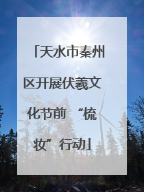 天水市秦州区开展伏羲文化节前 “梳妆”行动