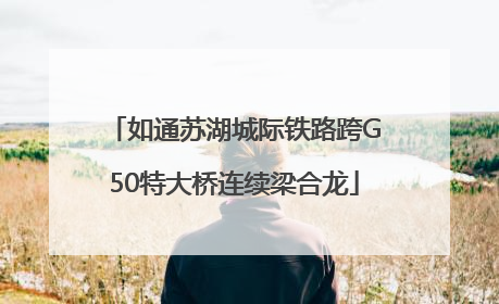 如通苏湖城际铁路跨G50特大桥连续梁合龙