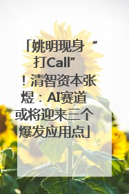 姚明现身“打Call”！清智资本张煜：AI赛道或将迎来三个爆发应用点
