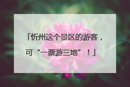 忻州这个景区的游客，可“一票游三地”！