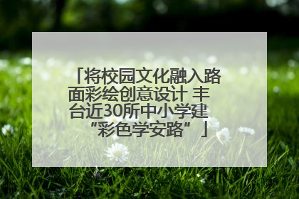 将校园文化融入路面彩绘创意设计 丰台近30所中小学建“彩色学安路”