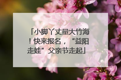小脚丫丈量大竹海！快来报名，“益阳走娃”父亲节走起