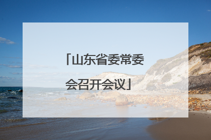 山东省委常委会召开会议