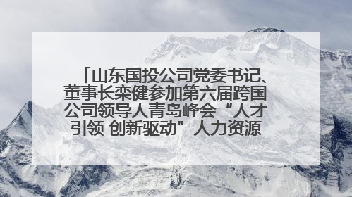 山东国投公司党委书记、董事长栾健参加第六届跨国公司领导人青岛峰会“人才引领 创新驱动”人力资源高质量发展对话会