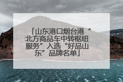 山东港口烟台港“北方商品车中转枢纽服务”入选“好品山东”品牌名单