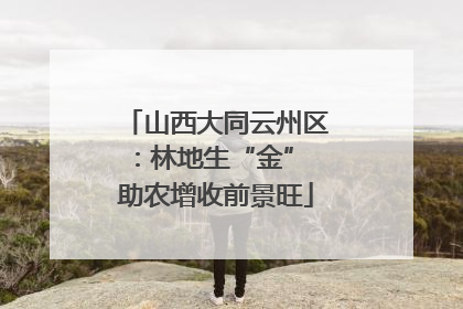山西大同云州区：林地生“金” 助农增收前景旺